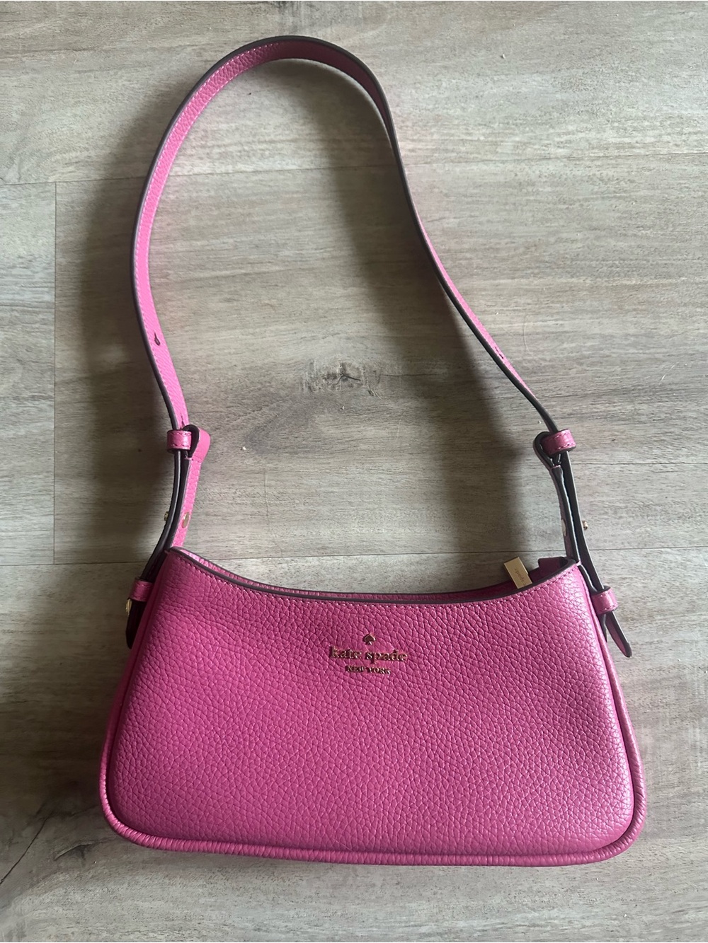 kate spade Hot Pink Pebbled Leather Shoulder Bag